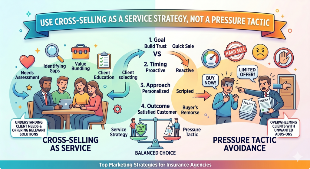 If cross-selling feels like pressure, clients pull away. If it feels like thoughtful advice, clients appreciate it.