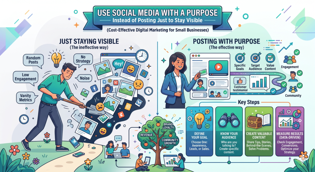 Social media can show proof. It can show the people behind the business. It can explain common problems. It can answer simple questions. It can show finished work. It can invite people to events. It can share reviews. It can remind people of seasonal needs.