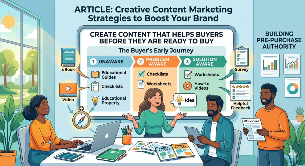 They may read one article, leave, come back weeks later, watch a video, compare options, ask a teammate, check reviews, and then finally reach out. This means your content must do more than capture attention in one moment. It must build trust over time.