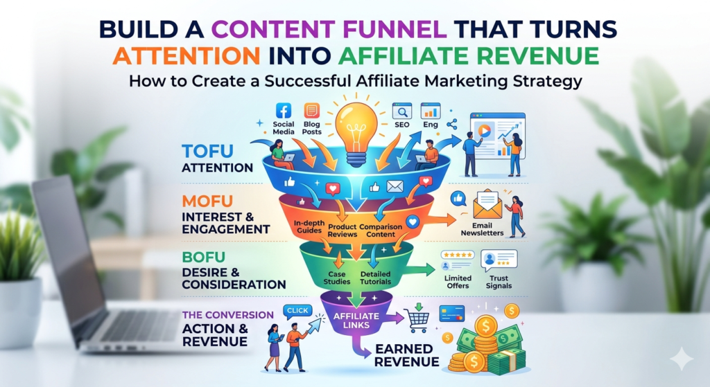 Many people think affiliate marketing is about publishing a review, adding a few links, and waiting for sales. That can happen, but it is not a strong system. A real affiliate funnel has different content pieces that work together. One piece brings people in. Another builds trust. Another helps them compare. Another helps them act.