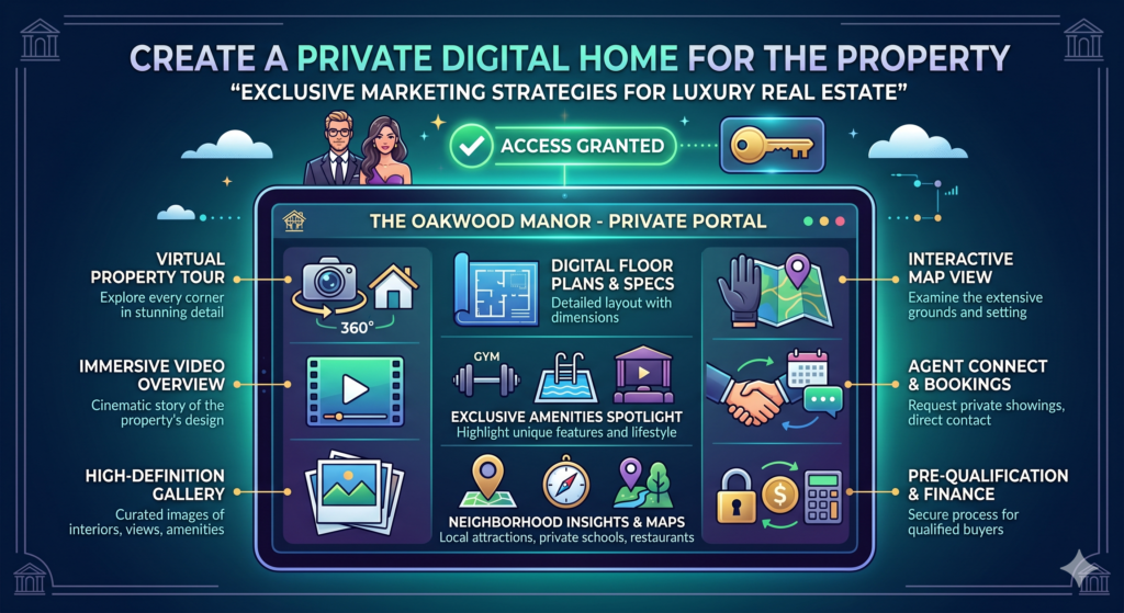 A luxury property should not depend only on a public listing page. Public listing sites are useful, but they place your property beside many other homes. That weakens the feeling of exclusivity. A luxury home needs its own digital space where the story, visuals, details, and next step are fully controlled.
