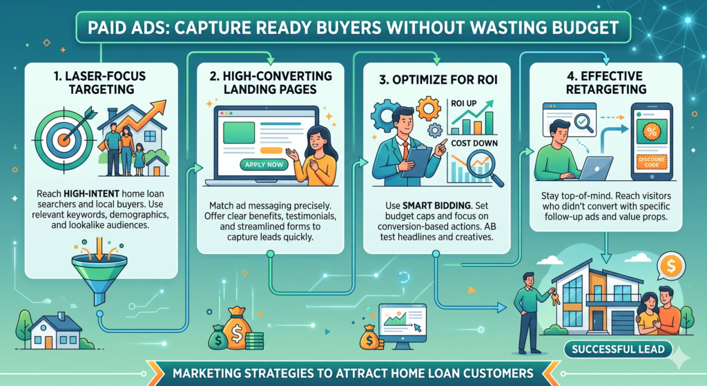 Paid ads can work very well for home loan marketing, but only when they are built with care. The mistake many lenders make is simple. They run broad ads to broad audiences and send everyone to the same basic page. Then they wonder why the cost per lead is high and the lead quality is poor.