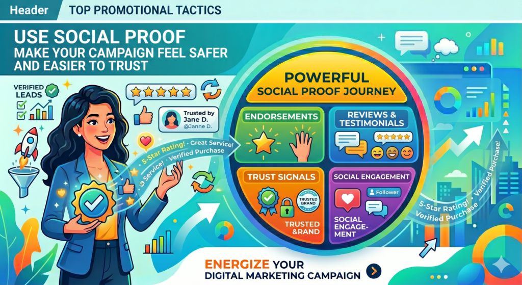People do not trust a campaign just because it looks good. They trust it when they see signs that others have trusted it before them. This is why social proof is one of the strongest promotional tools in digital marketing.