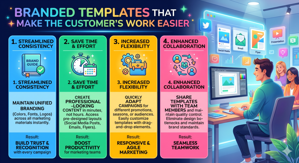 Templates are powerful because they save time. They help people start faster and avoid mistakes. A good template does not just give information. It gives shape to action. That makes it one of the most useful creative items in a marketing campaign.