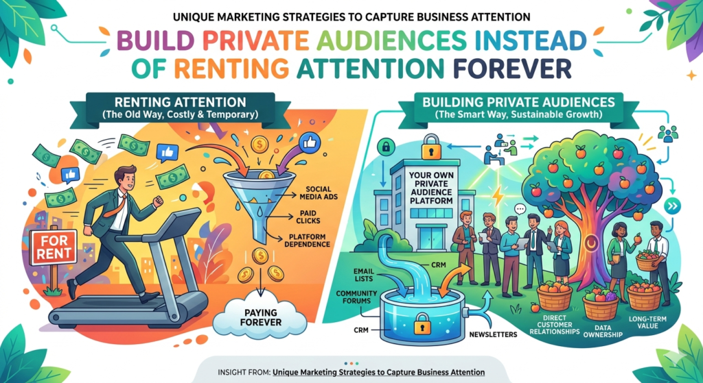 They rely on social platforms, paid ads, search engines, and third-party channels. These channels can be very useful, but they are not fully under your control. Algorithms change. Ad costs rise. Search results shift. Social reach drops. A platform that sends traffic today may send less tomorrow.