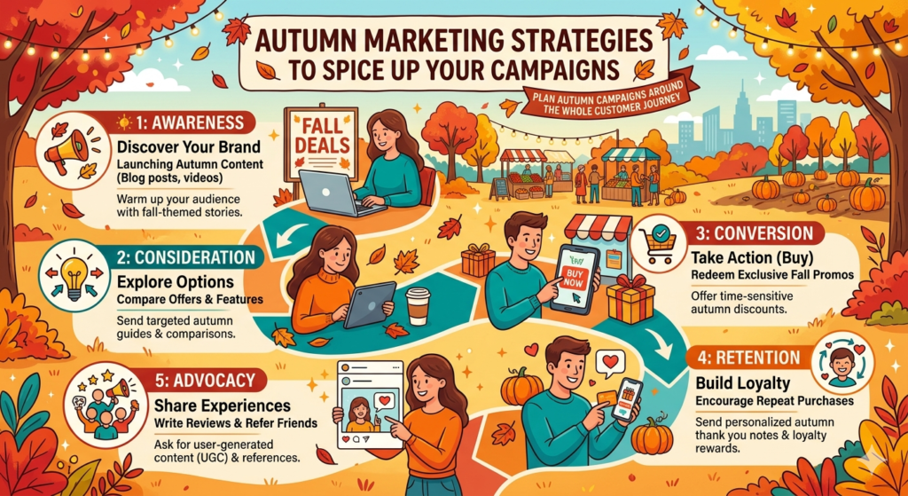 A strong autumn strategy does not treat every customer the same. Some people are just discovering your brand. Some are comparing options. Some are almost ready to buy. Some have bought before and need a reason to return. Each group needs a different message.