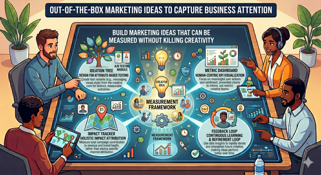 They think a campaign can either be bold or trackable. That is not true. The best out-of-the-box marketing ideas are creative enough to earn attention and clear enough to measure.