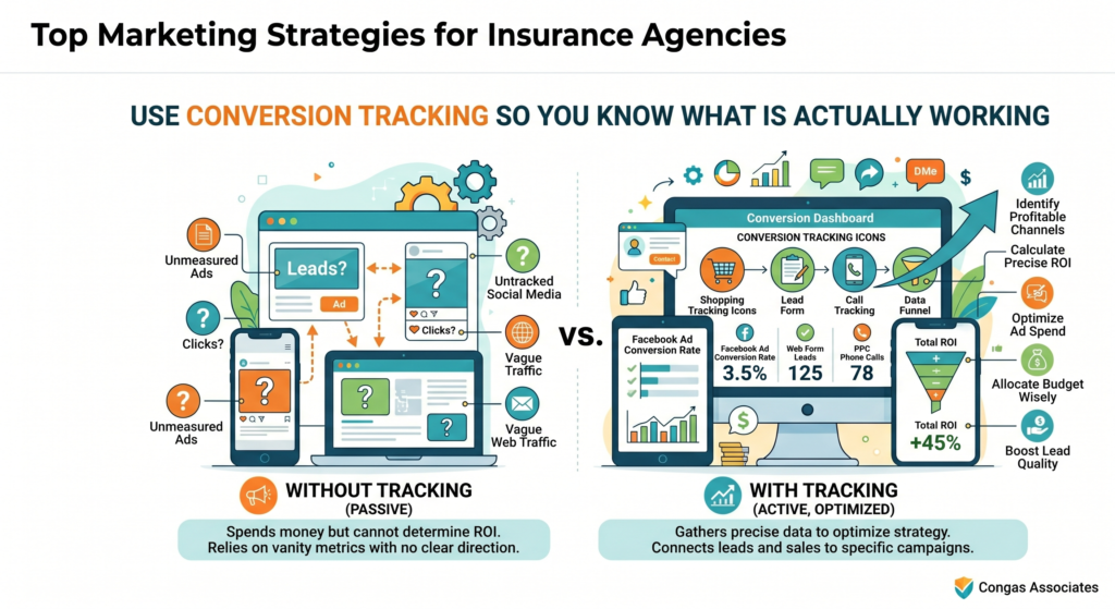 Many agencies track website visits, social likes, or ad clicks. Those numbers can help, but they do not tell the full story. The real question is which channels create quote requests, booked calls, sold policies, retained clients, and profitable accounts.