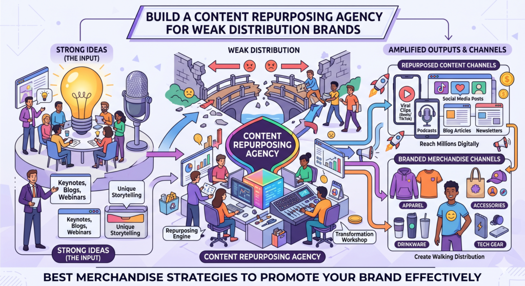 They record webinars, host podcasts, write long reports, run sales calls, speak at events, publish newsletters, and answer customer questions every day. Inside all of that work, there are strong ideas. But most of those ideas are used once and then forgotten.