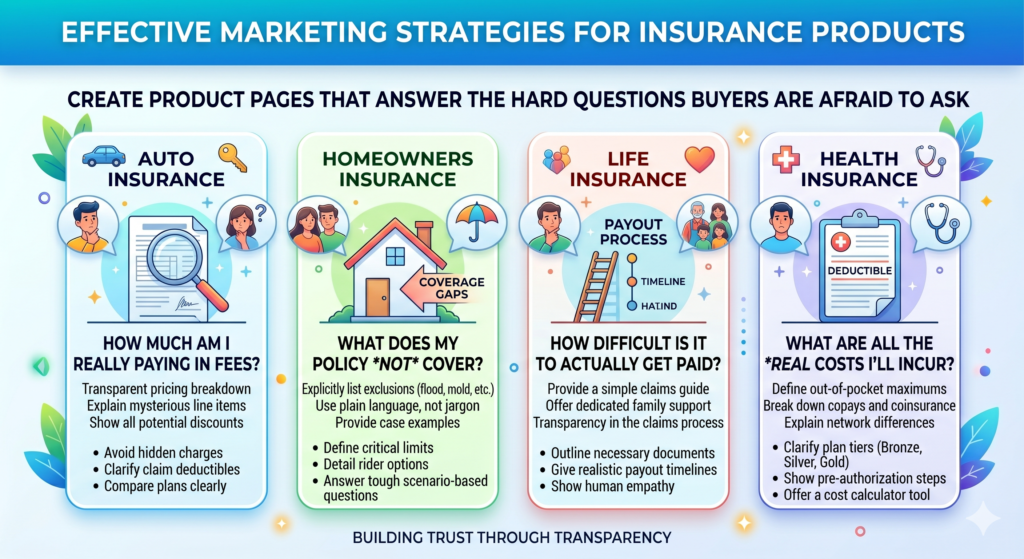 Most insurance product pages are too polite. They explain what the product is, add a form, and then hope the buyer takes action. But real buyers have harder questions in their minds. They want to know what is covered, what is not covered, why prices change, whether the policy is worth it, and what could go wrong if they choose the wrong plan.