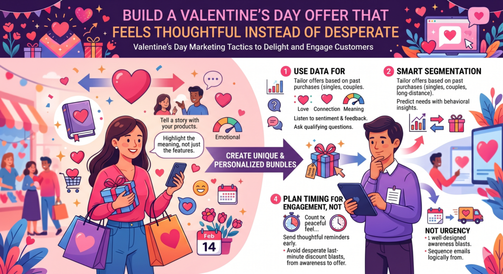Discounts are common during Valentine’s Day. They can work, but they can also weaken your brand if they are used without care. A plain “20% off” message may bring some sales, but it does not always create excitement. It also teaches customers to wait for a better price.