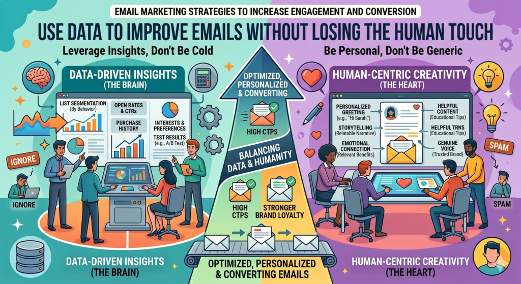 A high open rate does not always mean the email was good. It may mean the subject line was strong. If the body did not deliver, trust may still go down. A high click rate is helpful, but it does not always mean the clicks were valuable. If people clicked but did not convert, the landing page, offer, or audience match may be weak.