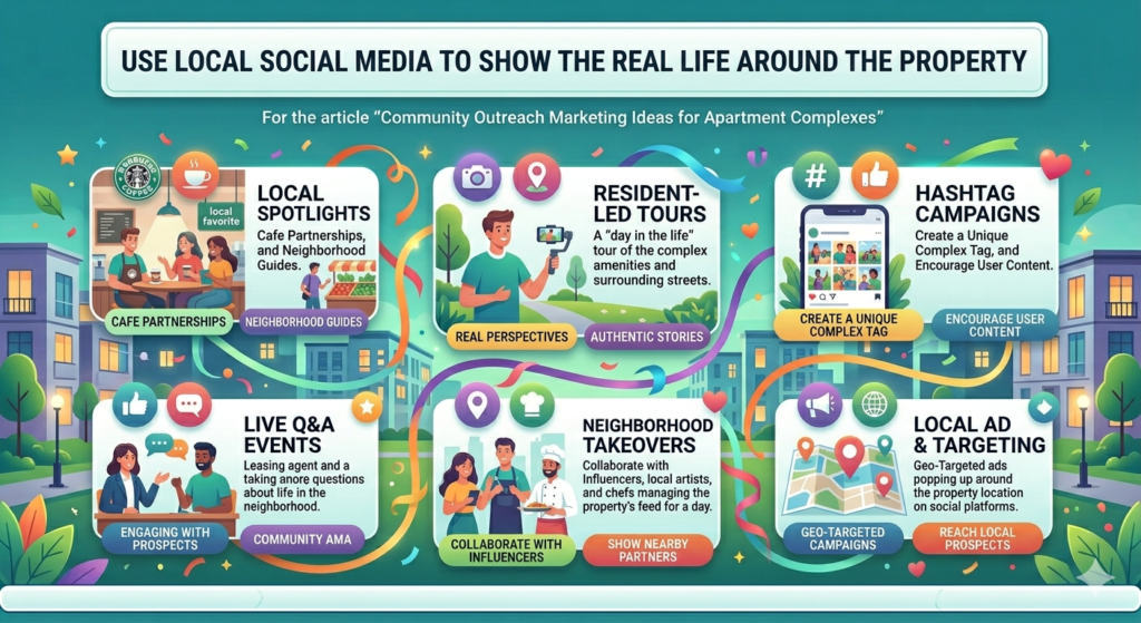 Social media is often treated like a photo album for apartment features. Many properties post the pool, the gym, the model unit, and the clubhouse over and over. These posts are useful, but they are not enough.
