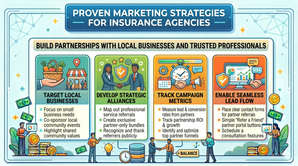 Partnership marketing is one of the most underused growth channels for insurance agencies. Many agencies depend on referrals from clients, but they do not build enough referral relationships with other professionals who serve the same buyers.