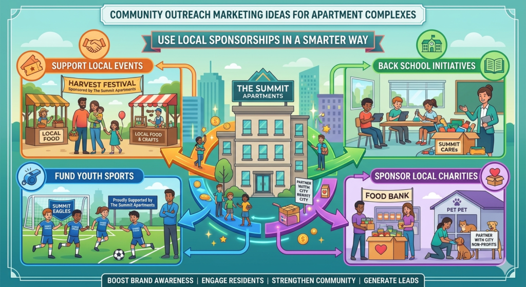 A smarter sponsorship gives your property a real role in the event or community activity. It lets people experience your brand, not just see your name.
