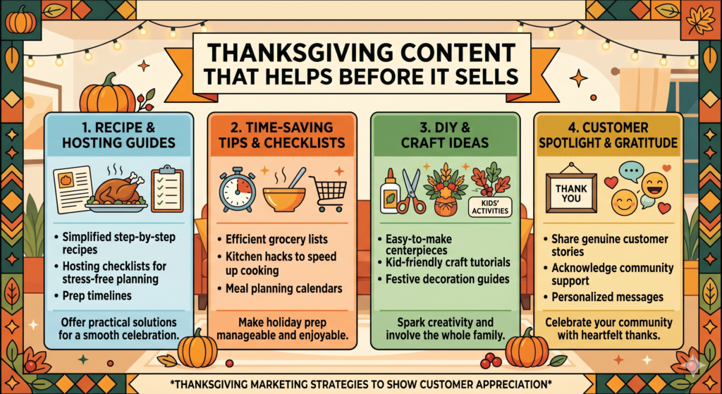 This is where many brands can stand out. Most holiday content is either a greeting or a sale. But useful content gives customers a reason to pay attention before they are ready to buy. It helps them solve a small problem, make a better choice, save time, avoid stress, or enjoy the season more.