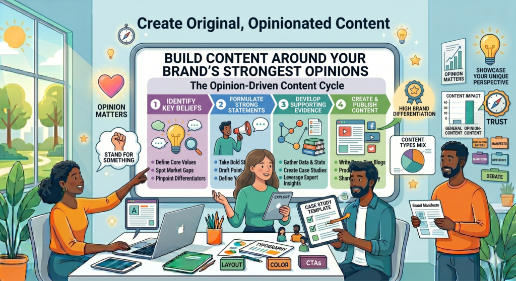 Many brands avoid strong opinions because they do not want to upset anyone. They write content that sounds balanced, polite, and correct. There is nothing wrong with being fair. But if your content never takes a clear stand, it becomes hard to remember.