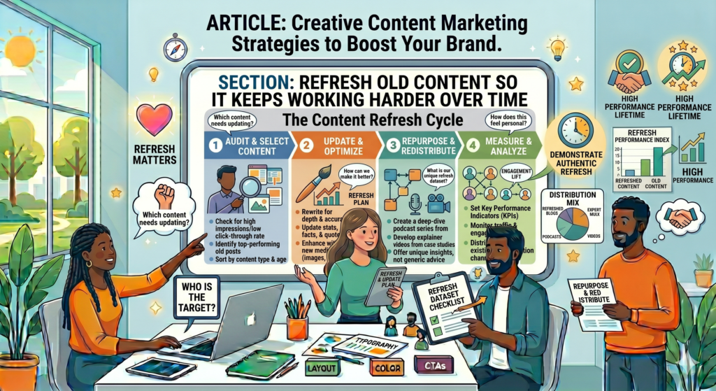 They keep publishing more and more, while older articles quietly lose value. Rankings drop. examples become old. links break. calls to action no longer fit. The content still exists, but it no longer performs the way it could.