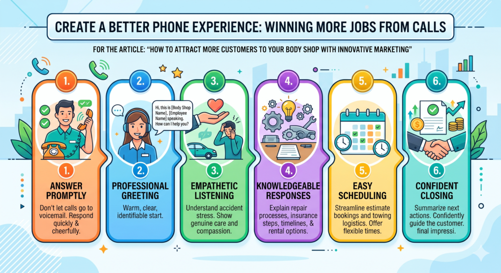 A body shop can spend money on SEO, ads, photos, videos, and reviews, but still lose leads on the phone. This happens more often than owners want to admit.
