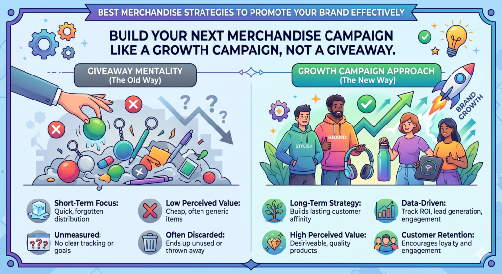 The best merchandise strategy is not built around what looks nice in a supplier catalog. It is built the same way you would build any smart growth campaign.