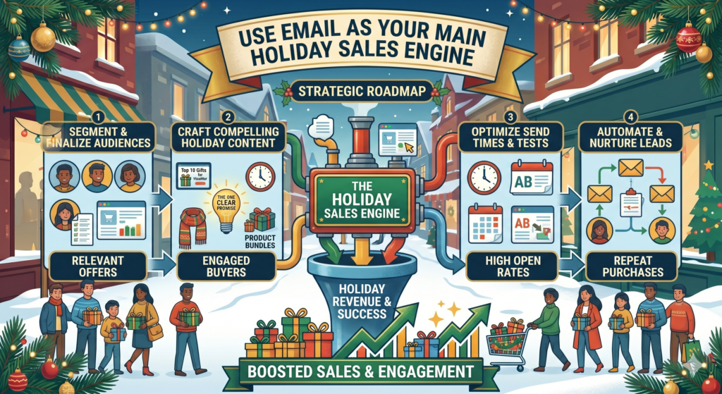 Email is still one of the strongest holiday marketing channels because it reaches people who already know your brand. These are not random strangers. They joined your list, bought before, downloaded something, or showed interest in your business.