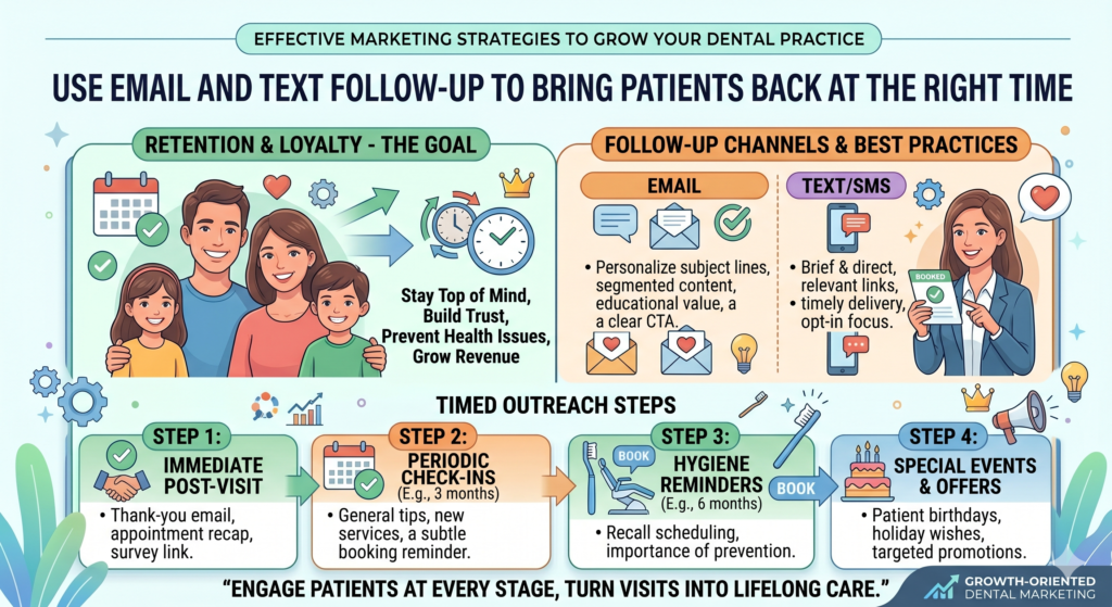 A dental practice should not depend only on new patients. New patients matter, but long-term growth comes from keeping the patients you already have. A patient who returns for cleanings, accepts needed treatment, brings family members, and refers friends can be worth far more than a one-time appointment.