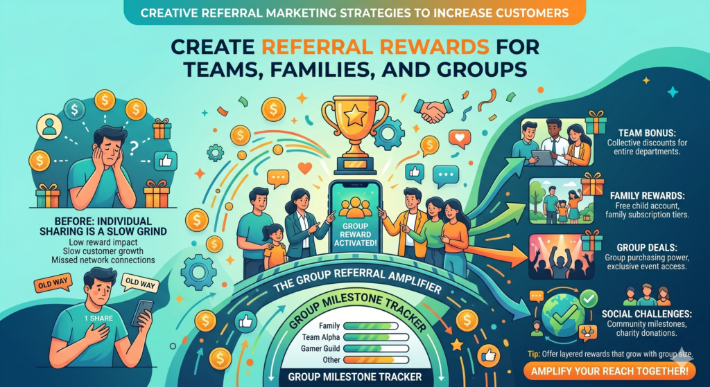Many referral programs focus on one customer inviting one friend. That can work, but it misses a bigger chance. In many markets, people buy, decide, or use products in groups. Families share tools and services. Teams choose software together. Friends join challenges together. Business owners talk in circles.