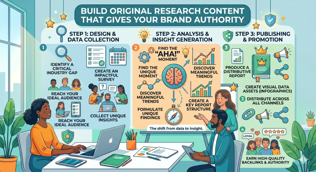 Most brands create content by reading the top-ranking pages, mixing the same ideas together, and publishing a slightly different version. That may help fill a blog, but it rarely builds real authority. Readers have seen that kind of content before. Search engines have seen it too.