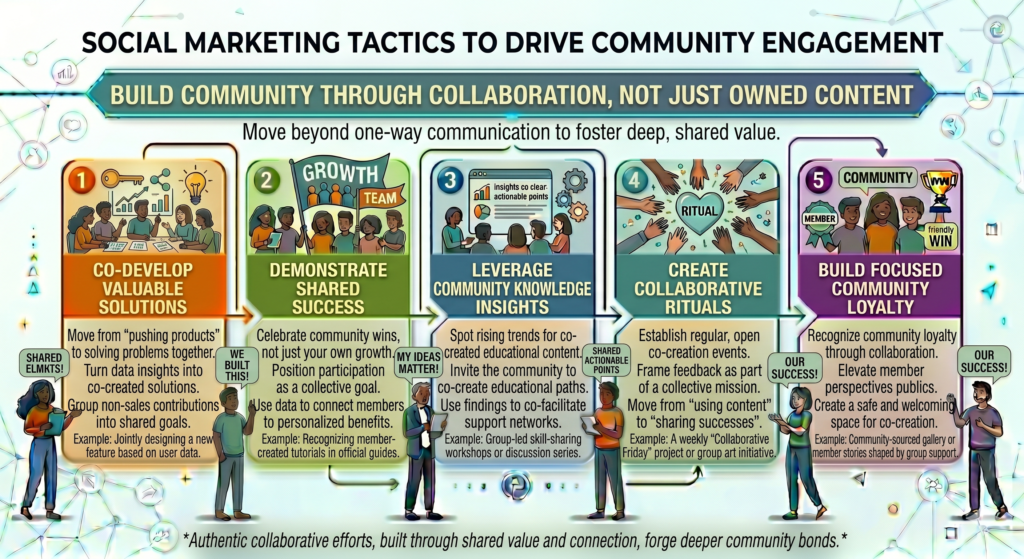 Some of the strongest social engagement comes from collaboration. When you partner with the right people, brands, creators, customers, experts, or community members, you borrow trust in a healthy way. You also bring fresh voices into your space.