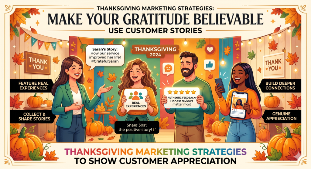 Customer stories make gratitude feel alive. They show that your brand has real people behind it and real people in front of it. They also help other customers see themselves in your community. This can be powerful during Thanksgiving because the holiday is built around connection, memory, and shared experience.