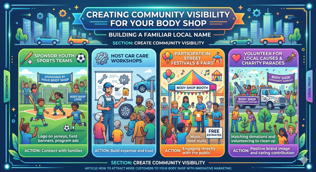 A body shop is a local business. That means community trust matters. People want to use a shop that feels connected to the area, not one that feels hidden or unknown.