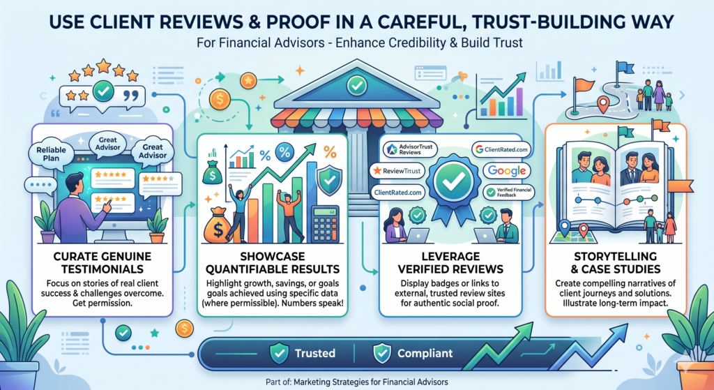 Financial advisors sell trust before they sell service. A prospect may like your website, agree with your content, and still feel unsure. That is normal. Money is personal. The wrong choice can feel costly. So people look for proof before they act.