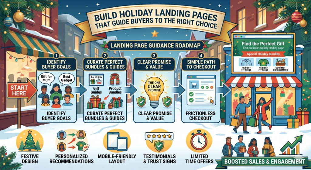 Your holiday landing page should not feel like a normal product page with a banner added on top. During the holidays, buyers have different questions. They want to know what to buy, who it is for, when it will arrive, whether it can be returned, and why it is worth choosing now.