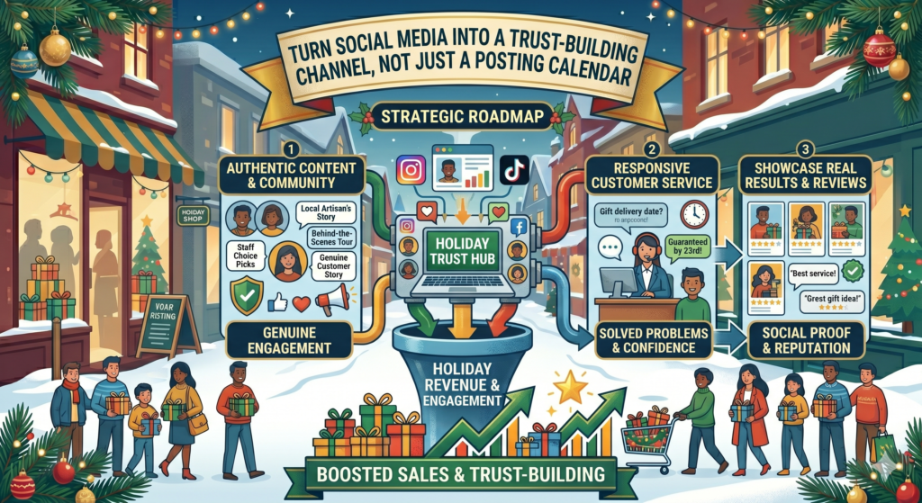 Social media can drive holiday sales, but only when it does more than announce offers. Most brands post sale graphics and hope people click. That is not a strategy. During the holidays, social media should help people discover your products, trust your brand, and picture themselves buying from you.