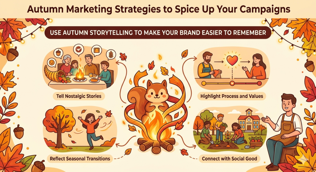 Autumn is a strong season for storytelling because it already has a natural sense of change. People understand the feeling of moving from one chapter to another. Summer ends. Routines return. The year starts to feel shorter. Plans become more serious. This gives brands a powerful story frame.