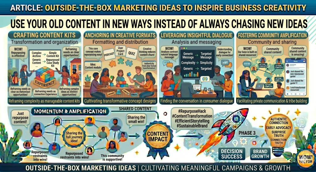 Outside-the-box marketing can also mean taking what you already have and using it in a smarter way.