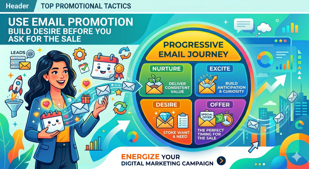 Email is still one of the strongest promotional tools because it gives you more room to build trust. Ads are quick. Social posts are short. Search results are crowded. But email lets you speak directly to people who have already shown some level of interest.