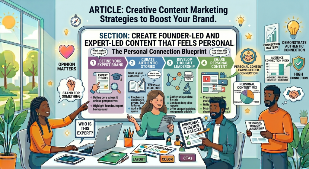 That is why founder-led and expert-led content can be so effective. When a real person shares lessons, beliefs, stories, and decisions, the brand feels more human. It becomes easier to trust.