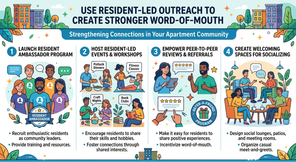 Your current residents are your most powerful local marketing channel. They already know what it feels like to live at your property. Their words carry more trust than any ad.