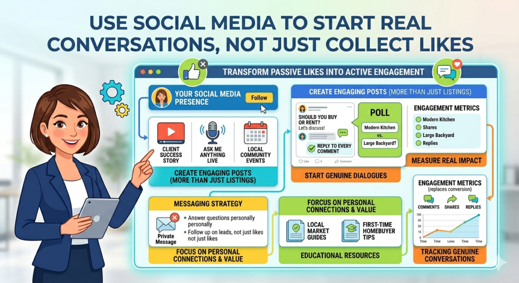Social media can help real estate agents build strong local awareness. But it can also become a trap. Many agents post often but get little business from it because their content is too random, too polished, or too focused on themselves.