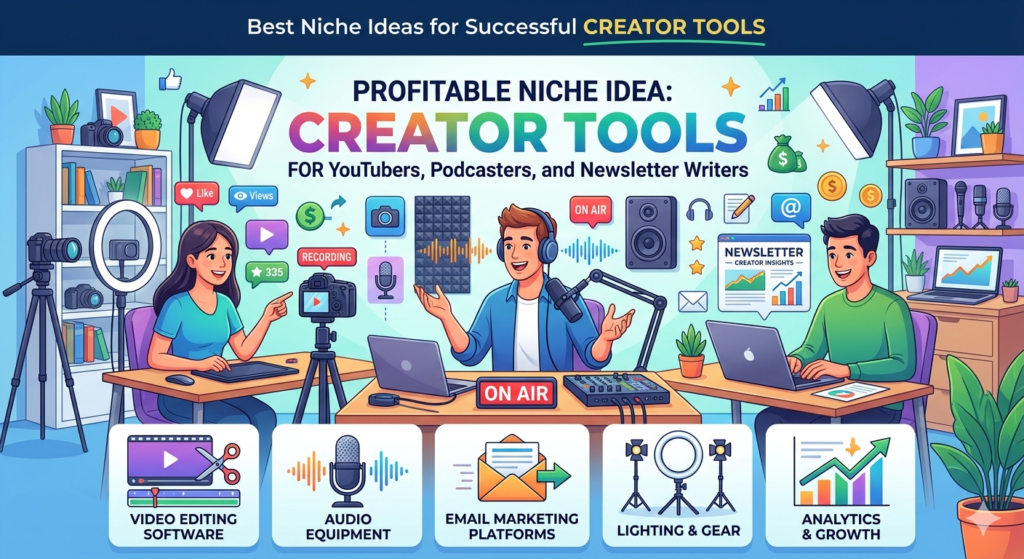 The creator economy is a strong affiliate niche because creators need tools to make, edit, publish, grow, and earn from their work. A creator does not only buy one product. They often build a stack over time.