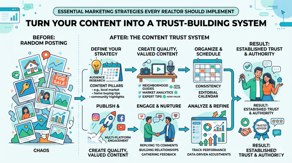 Many realtors treat content like a chore. They think they need to post something every day just to stay active. So they share a listing, then a closing photo, then a quote, then a market stat, then another listing. After a while, the page looks busy, but it does not build much trust.