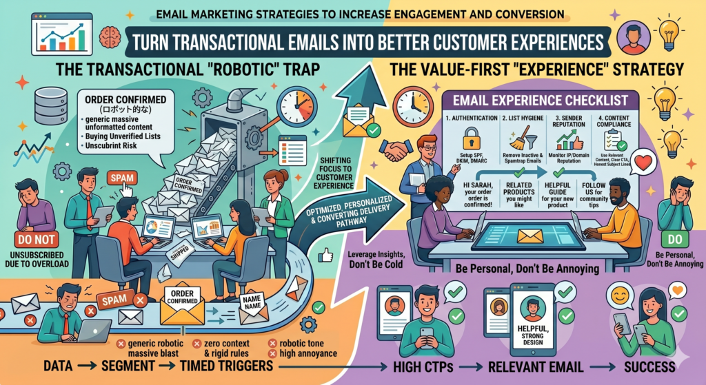 Transactional emails are messages people expect after taking an action. Order confirmations, shipping updates, password resets, appointment confirmations, invoice emails, trial reminders, and account updates all fall into this group.