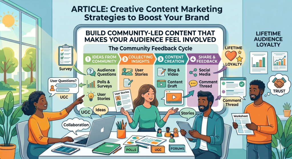 Some of the strongest content comes from the audience itself. Their questions, stories, comments, complaints, and wins can shape content that feels alive. When people see their own thoughts reflected in your content, they feel more connected to the brand.