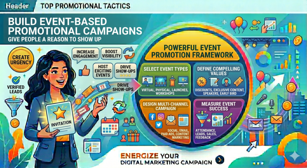 Events are useful because they create a clear moment. A blog post can be read anytime. A landing page can be visited anytime. A service can be bought anytime. But an event happens at a set time, and that gives your campaign natural energy.