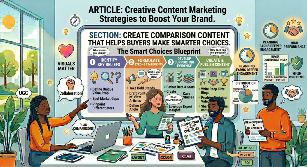 They compare agencies. They compare tools. They compare channels. They compare doing the work in-house versus hiring help. They compare SEO with ads. They compare content marketing with social media. They compare short-term cost with long-term value.