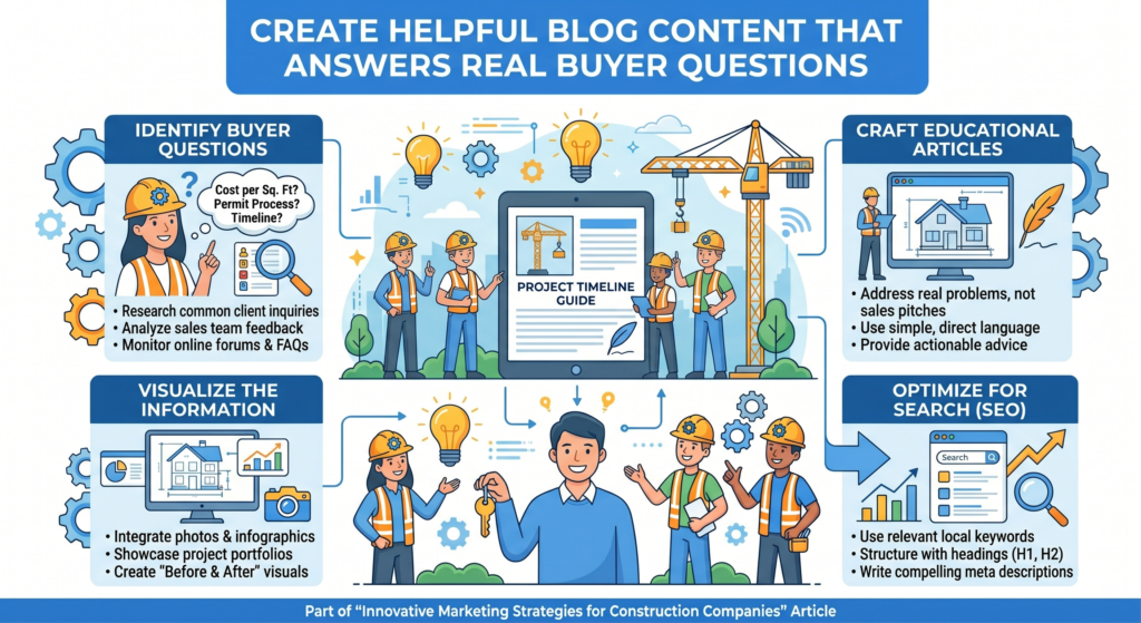 Blogging can still work very well for construction companies, but only when the content is useful. Thin articles with weak advice will not help. Buyers need answers that make their project easier to understand.