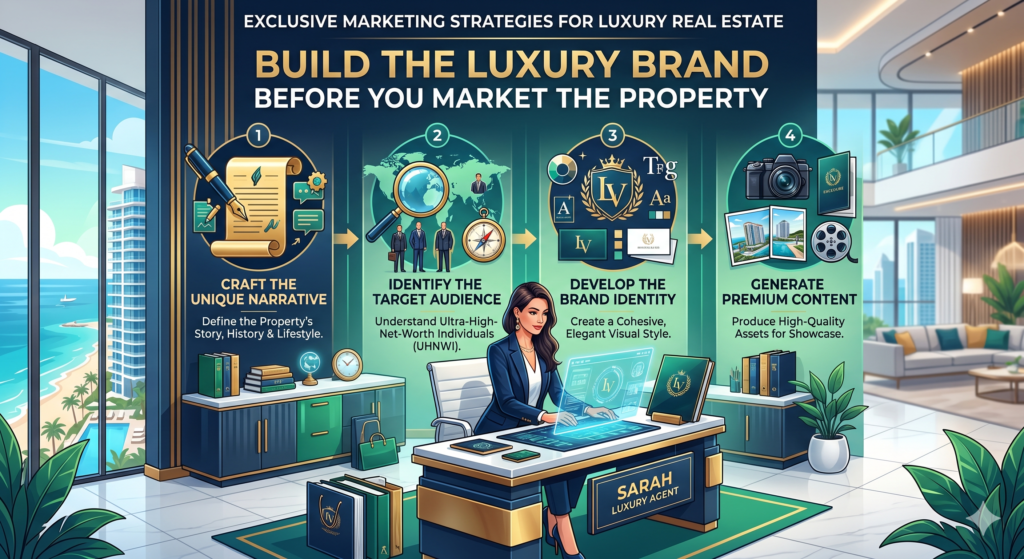 Luxury real estate marketing starts long before the first ad goes live. It starts with the way the property is framed in the buyer’s mind. A luxury home cannot be presented as just another expensive listing. It needs a brand of its own.