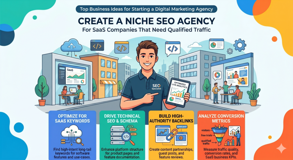 A SaaS SEO agency can be a strong business idea because software companies often need steady inbound traffic. Paid ads can work, but ad costs can rise fast. SEO gives SaaS brands a way to attract buyers who are already searching for answers.