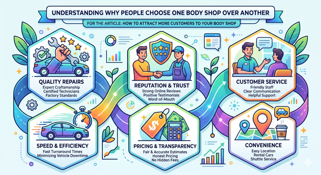 Most people do not choose a body shop the same way they choose a restaurant, a gym, or a clothing store. They usually do not shop for collision repair when life is calm. They search when something bad has happened.